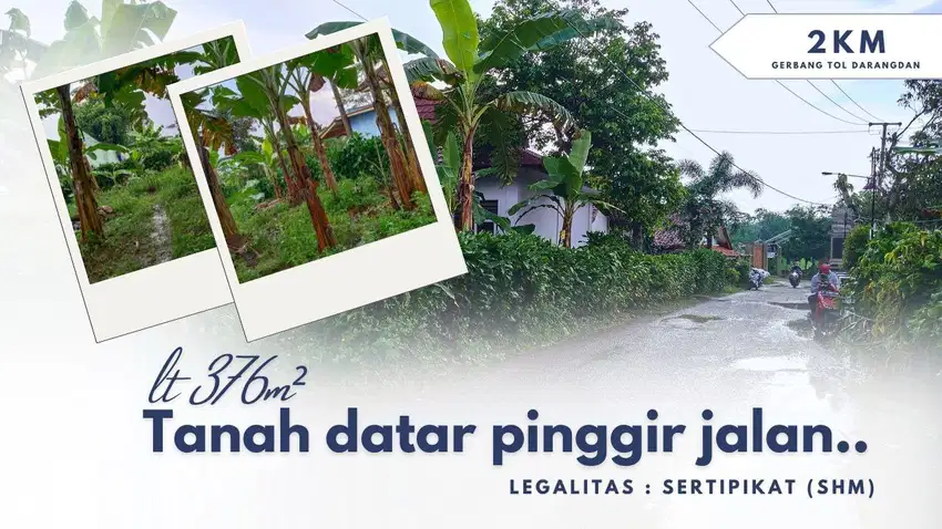 TANAH DATAR   UNTUK RUMAH, RUKO DLL  2,5 KM KE GT DARANGDAN PURWAKARTA