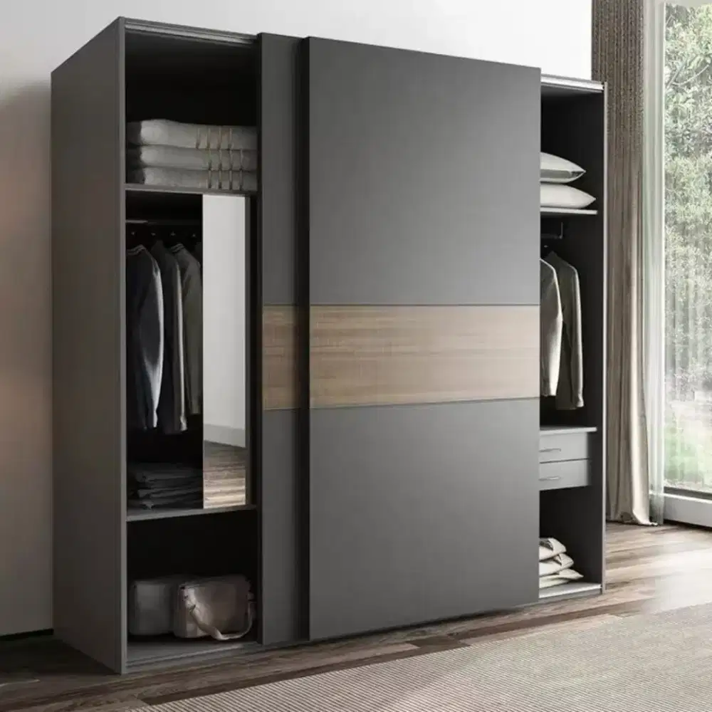 Lemari 2pintu sliding hpl minimalis