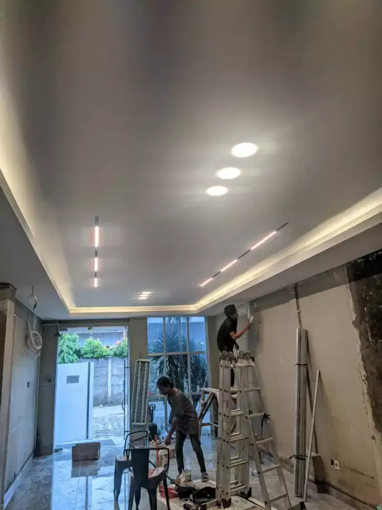 Plafon gipsum dan PVC dengan segala bentuk