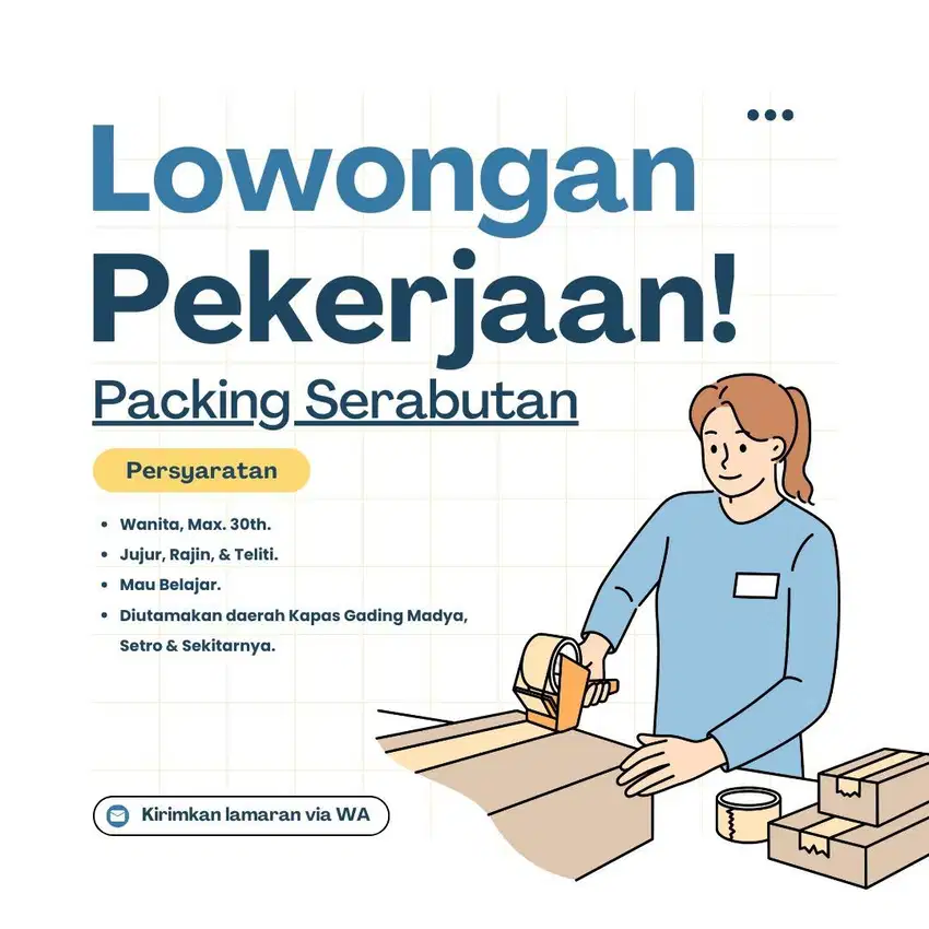 Lowongan Kerja Serabutan & packing