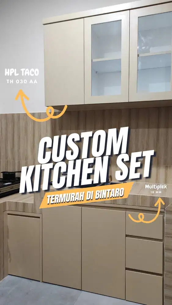 CUSTOM KITCHEN SET TERMURAH SEBINTARO