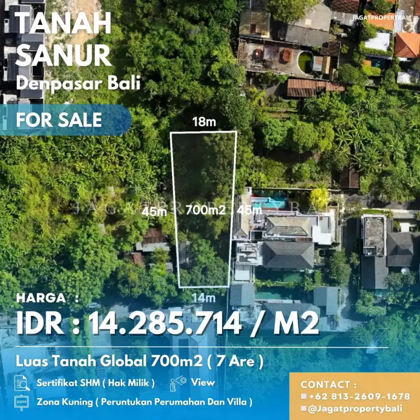 DiJual BUC Lahan Di Sanur - Harga Terjangkau