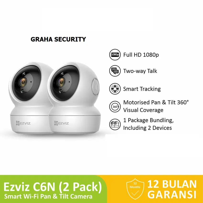 Paket 2 camera wifi cctv indoor include pasang + SD caard