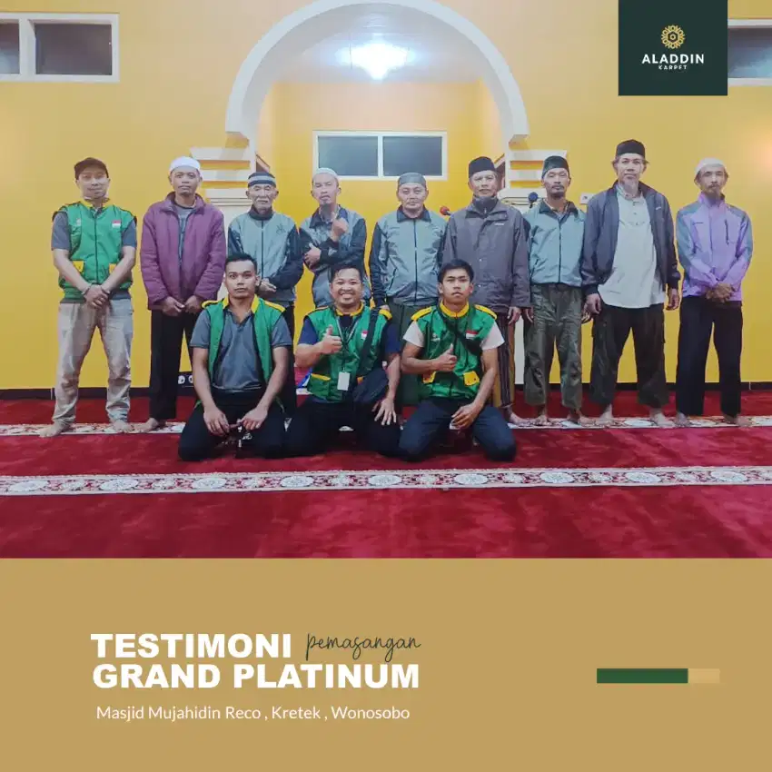 Tersedia Karpet sajadah Masjid import pembelian menyesuaikan kebutuhan