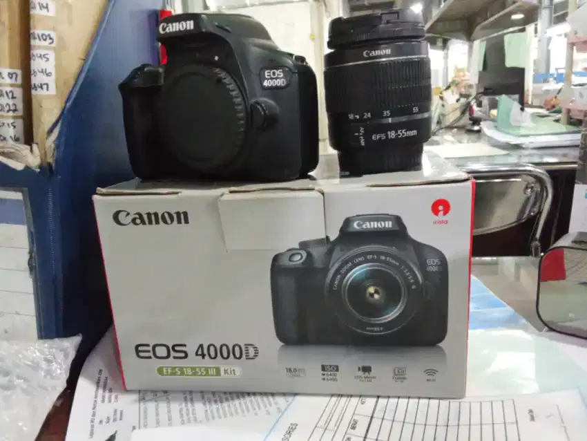 Canon 4000d lensa fix+kit fullset