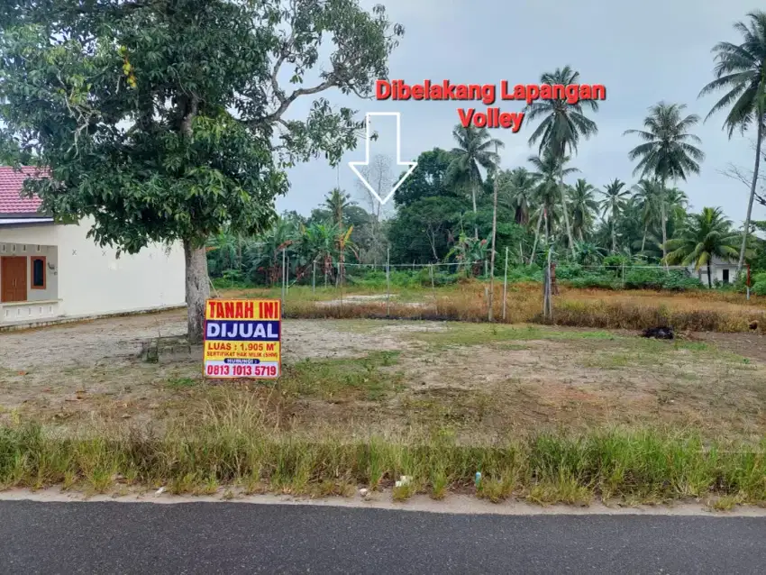 Dijual Tanah Jelitik Luas 1905 m2 SHM Sungailiat Bangka