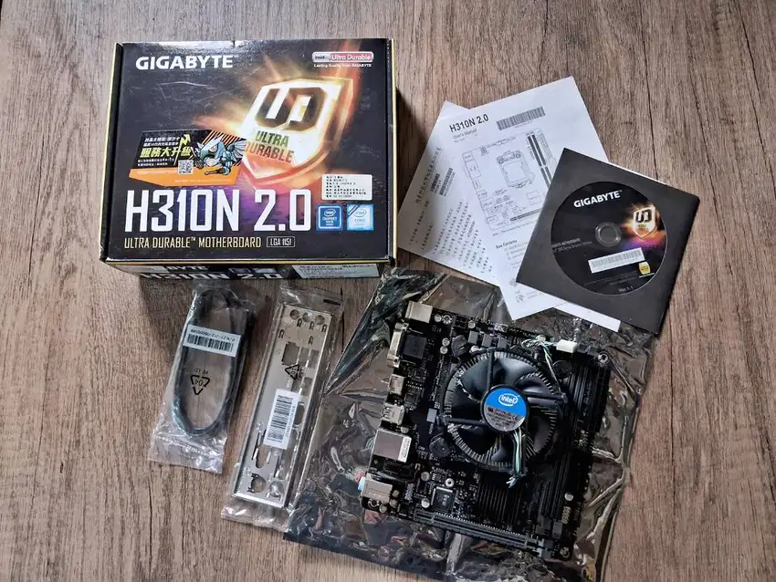 Paketan Mobo prosesor i5 gen 8 mini itx gigabyte H310N LENGKAP