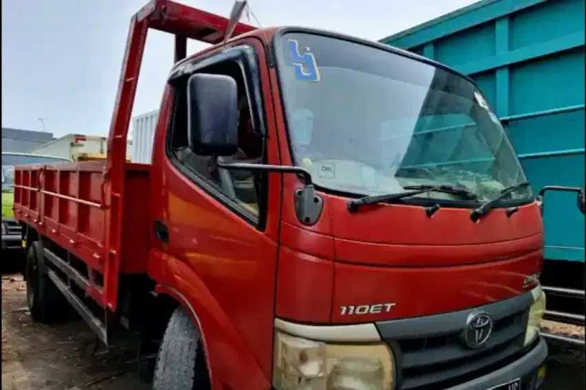 Toyota Dyna Rino 110ET Bak Besi 3way Ors Turbo BioSolar merah