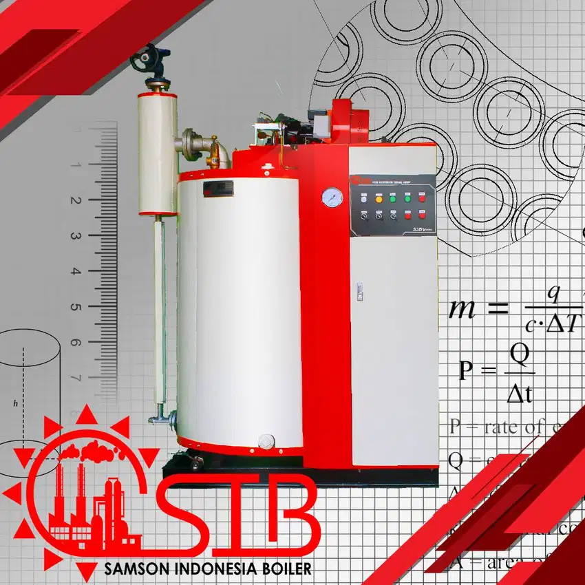 STEAM BOILER / KETEL UAP SSBV series 750KG BAHAN BAKAR GAS (CNG/LPG)