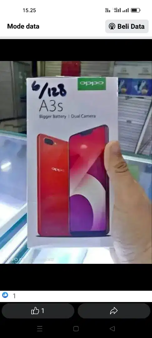 oppo a3s ram 6/128 baru