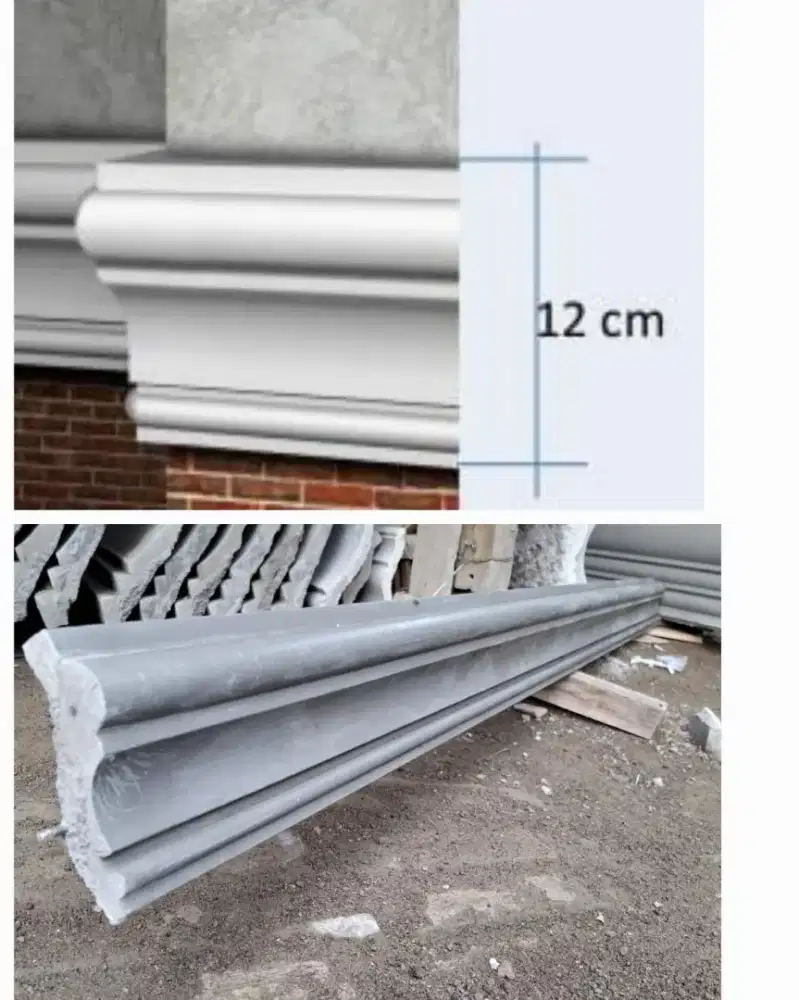 Lisplang relief beton profil minimalis