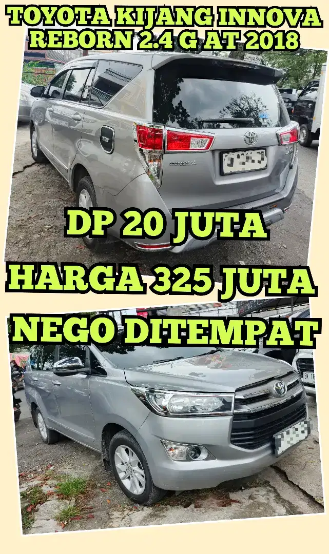 TOYOTA KIJANG INNOVA REBORN 2.4 G AT 2018 DP 20 JUTA