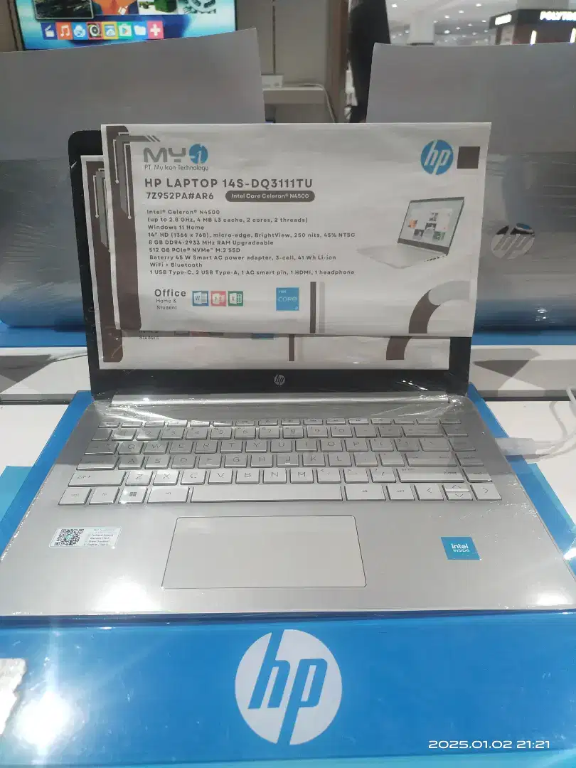 HP Notebook 14s 8/512 silver