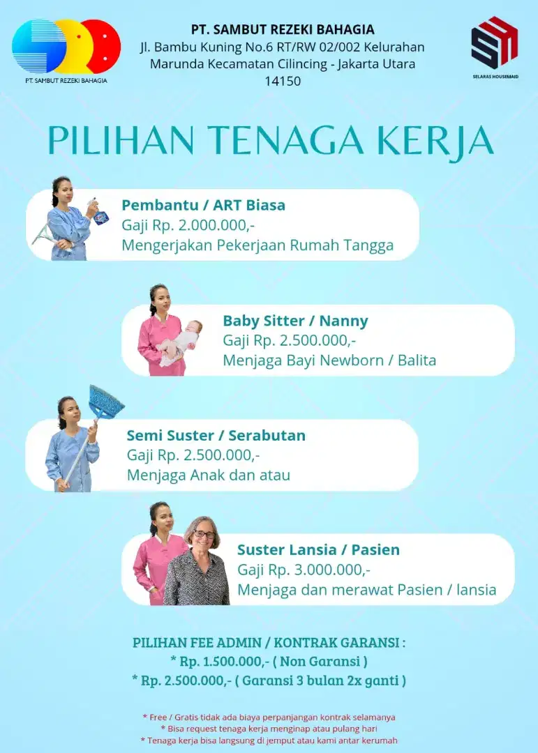 Yayasan Resmi ART Pembantu BabySitter Suster Lansia