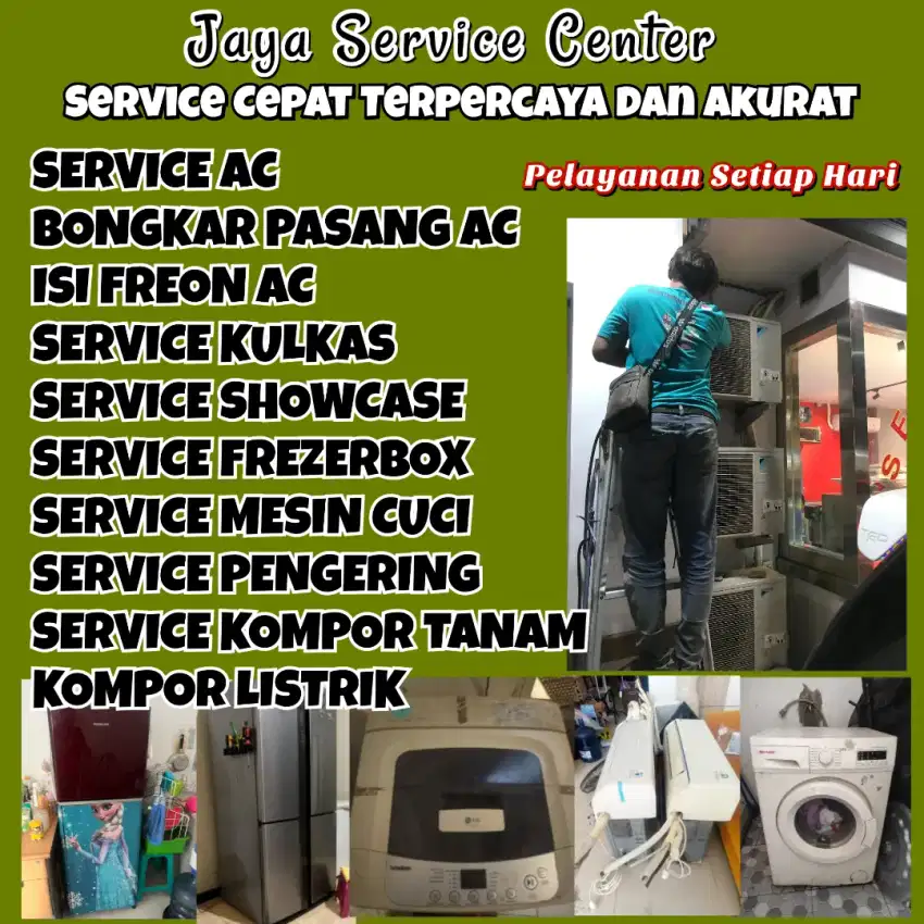 Service AC Bongkar AC Pasang AC Servis Mesin Cuci Kulkas Frezer Wiyung