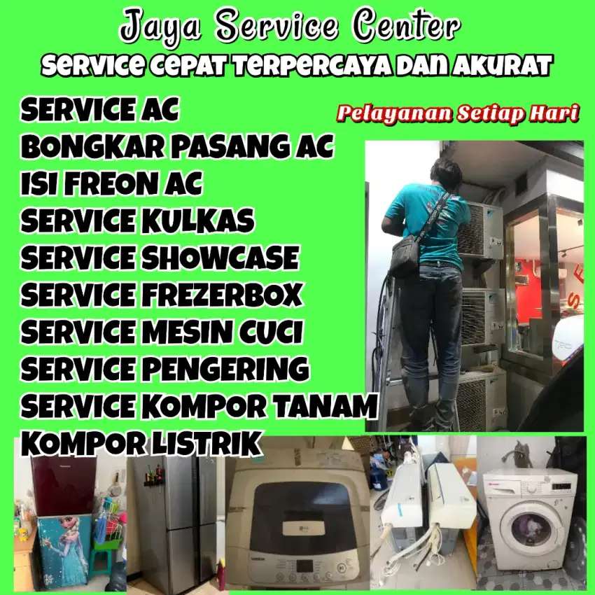 Service AC Bongkar Pasang AC Servis Mesin Cuci Kulkas Frezer Jambangan