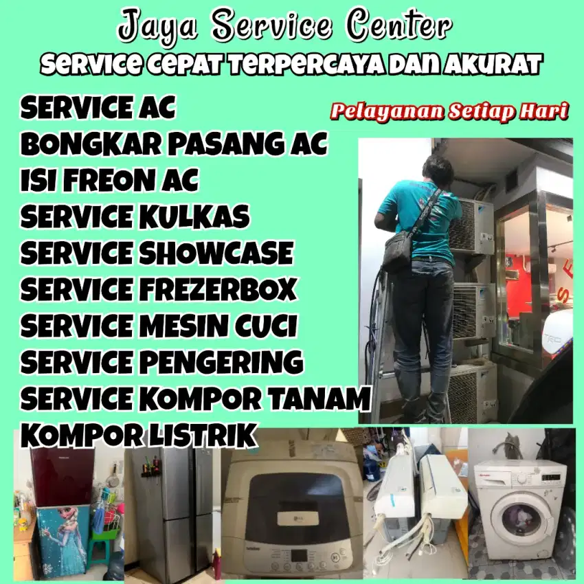 Service AC Bongkar AC Pasang AC Servis Mesin Cuci Kulkas Lakarsantri