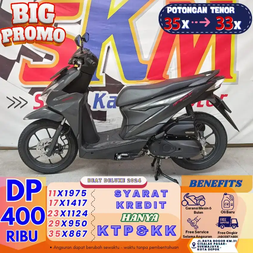 [Dp murah KM Loww] Honda beat deluxe 2024 cash/credit