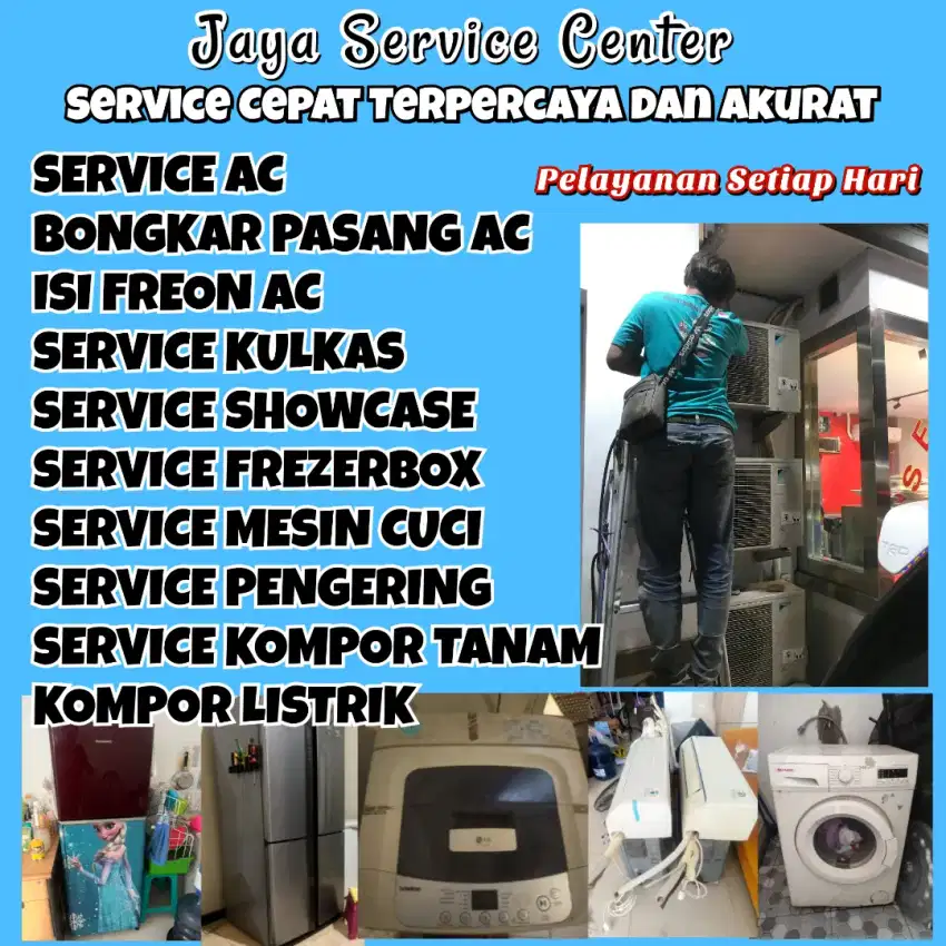 Service AC Bongkar AC Pasang AC Servis Mesin Cuci Kulkas Frezer Candi