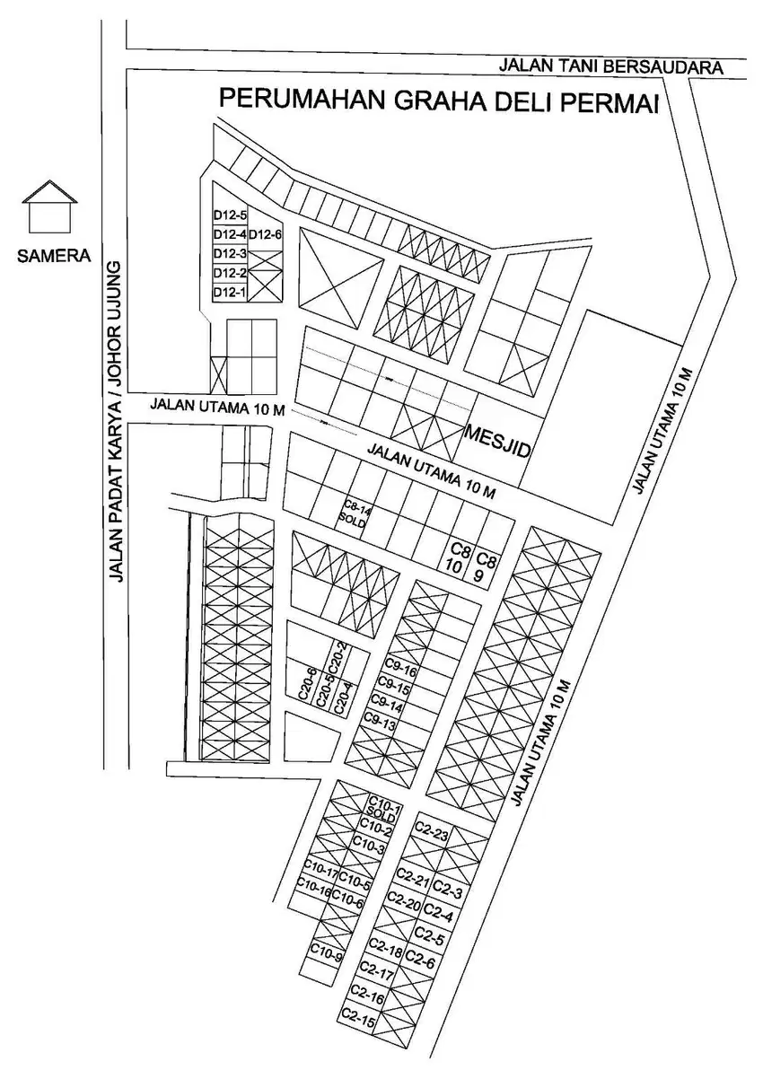 Dijual Tanah Murah SHM 100 Jt-an 7,7mx14m Di Johor –Graha Deli Permai