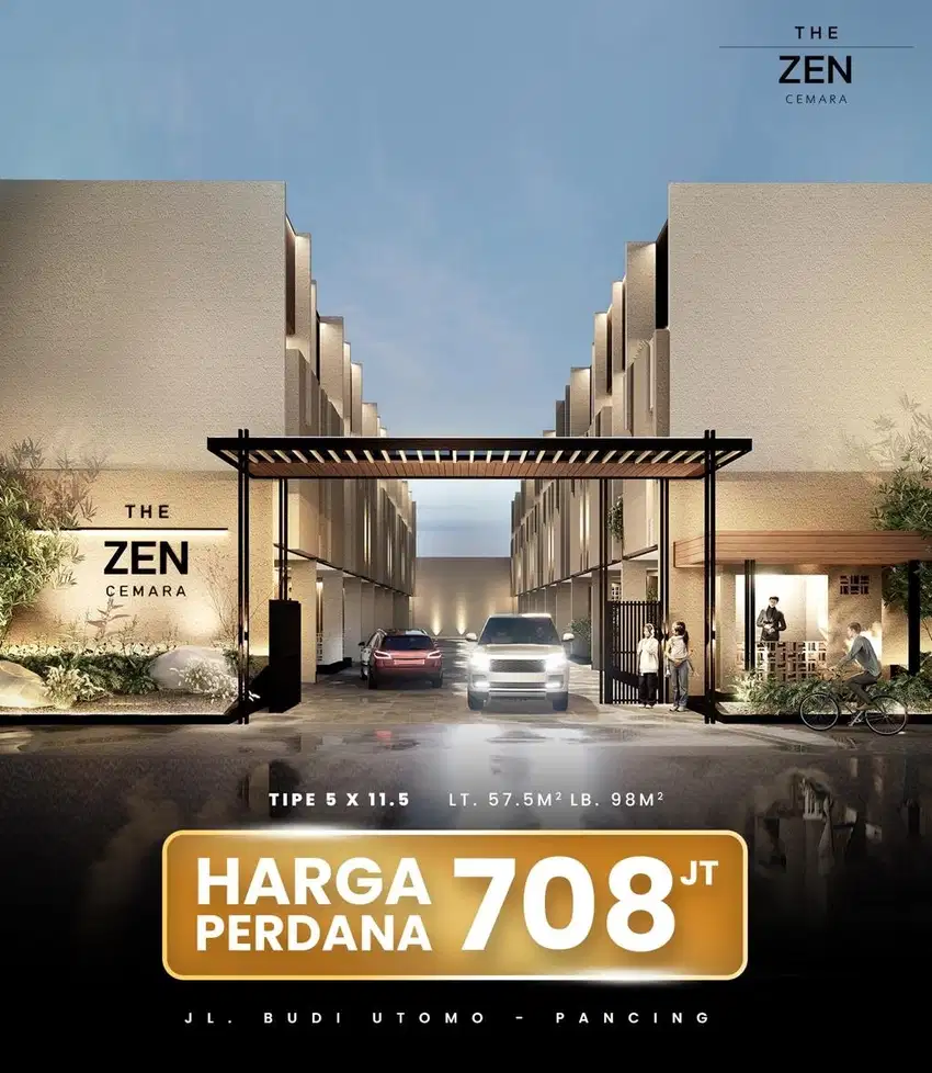 Di jual Villa Medan Timur dekat  cemara asri di Komplek The Zen Cemara