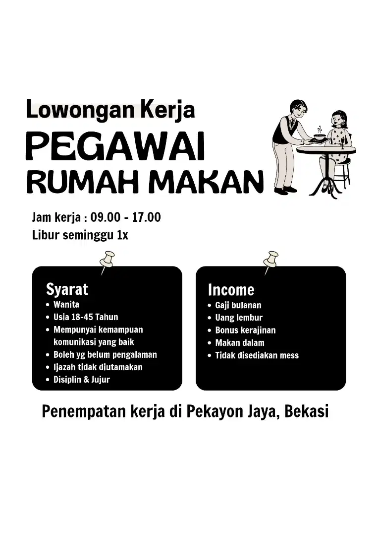 Lowongan kerja karyawan rumah makan bekasi