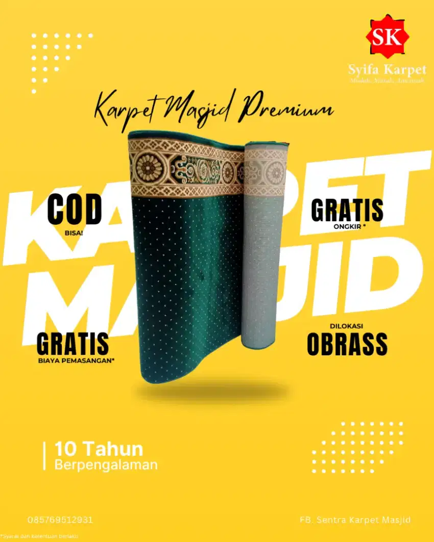 Karpet sajadah buat masjid halus dan tebal