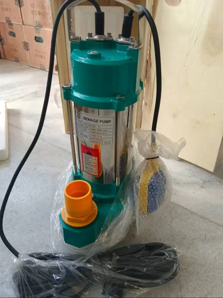 MAXPUMP Pompa Celup Air Kotor 2inch Otomatis Pisau + Saklar Grinder