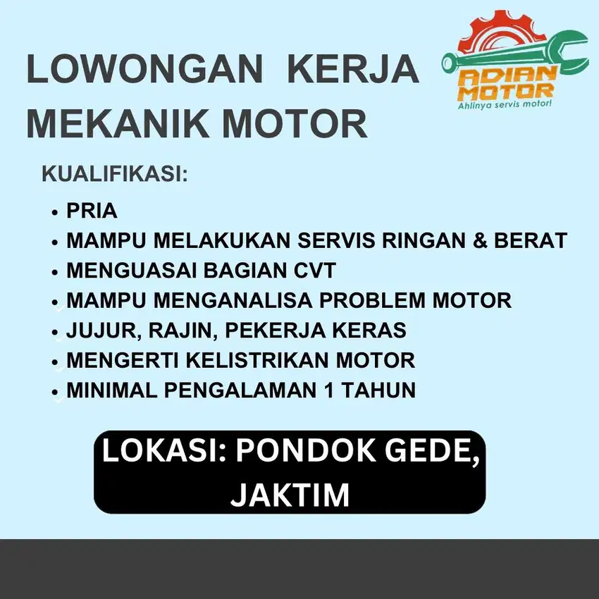 Loker Mekanik Motor