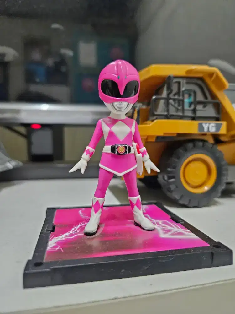 Action figure Tamashi buddies Pink Power Rangers Kolektor tahun 90 an