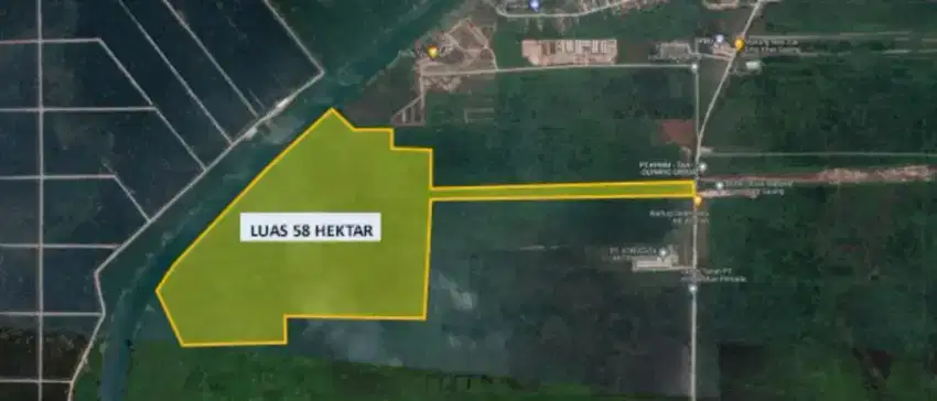 Tanah dijual kawasan industri jln tanjung api api