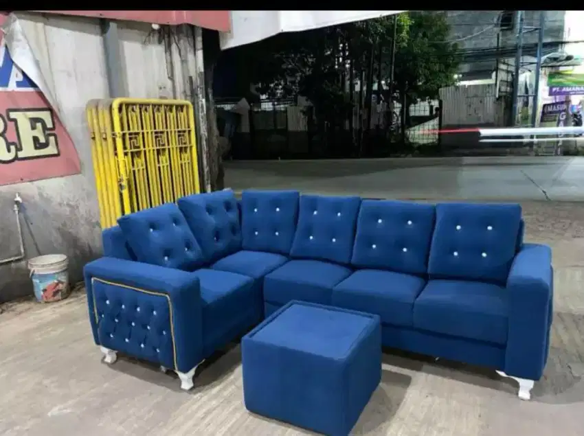 Sofa beludru Sudut L