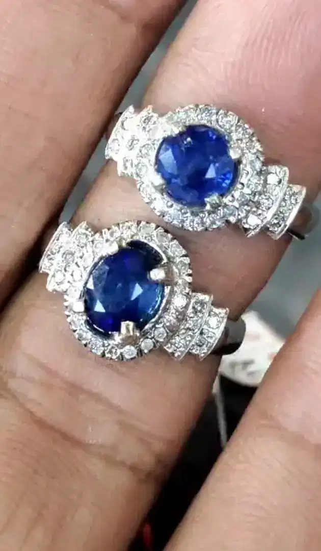 Blue Sapphire Srilanka heat + ring GD