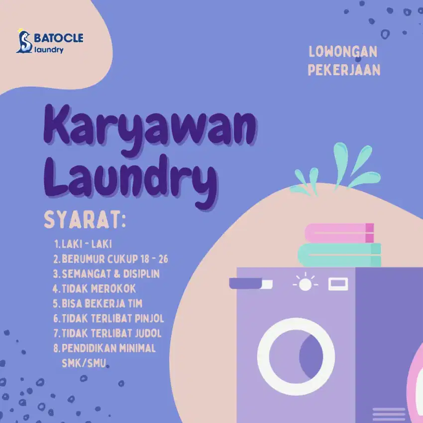 Lowongan kerja laundry