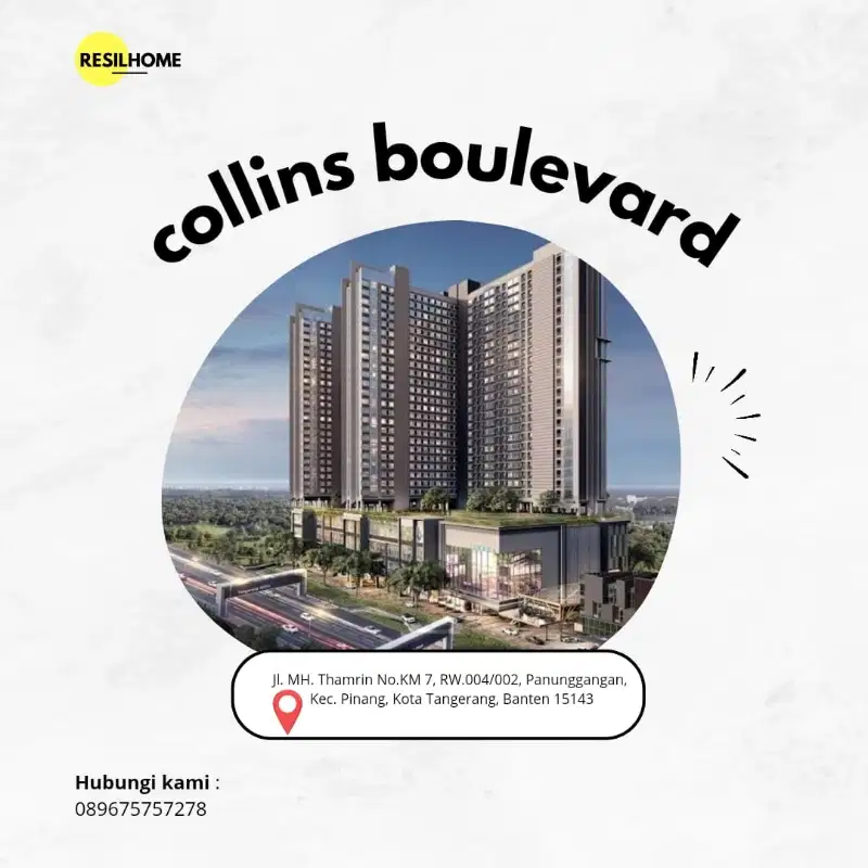 sewa perbulan apartemen collins studio alam sutera bsd termurah