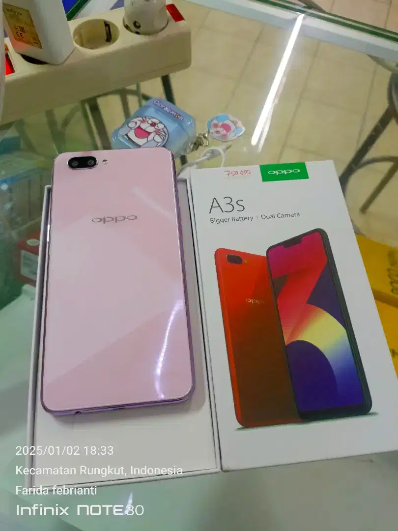 Oppo A3s 6/128gb bekas normal bisa Tukar Tambah