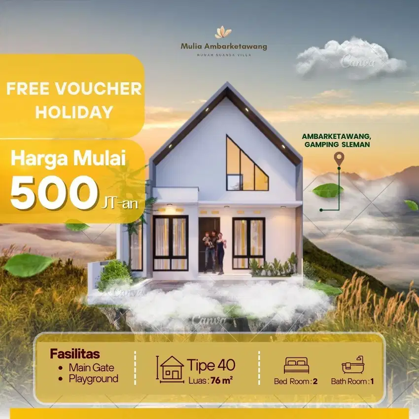 Rumah Minimalis Modern dengan Sentuhan Villa, Harga Terjangkau