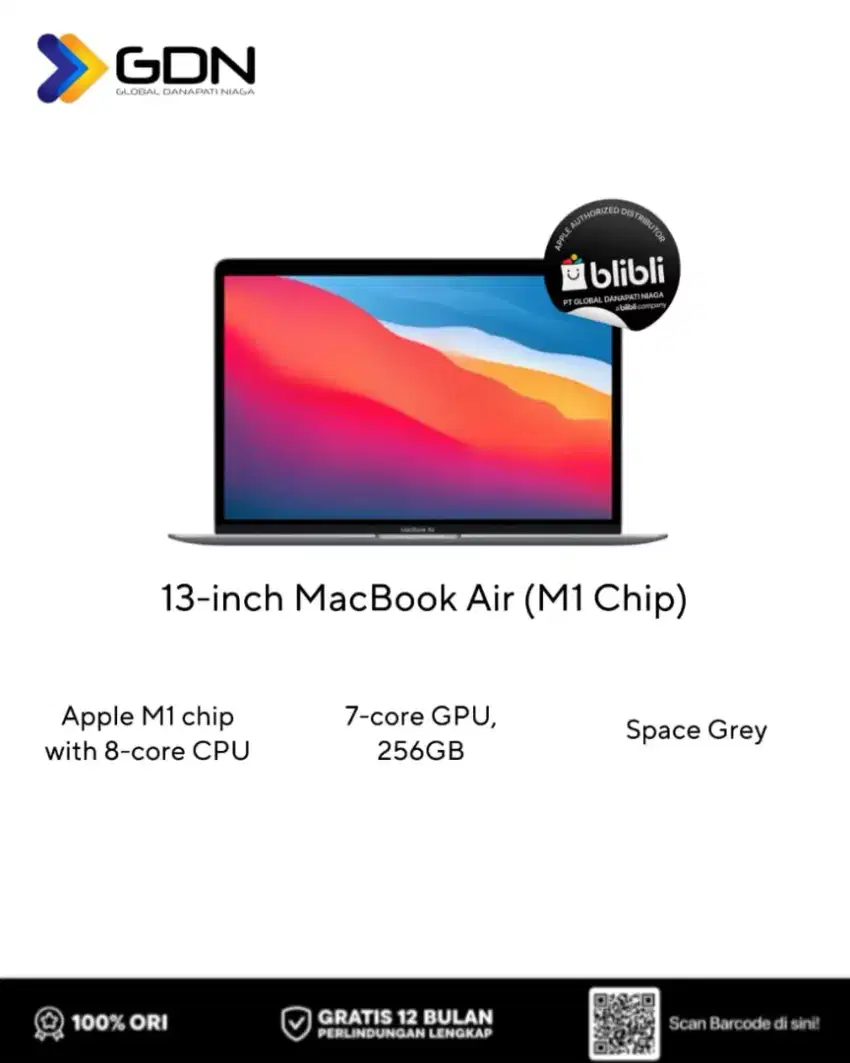 Macbook M1 13.3 inch 356 Space Grey