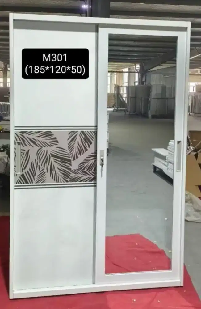 Lemari pakaian 2 pintu sliding door Baru