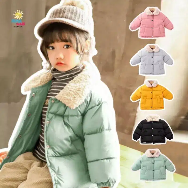 Jaket Anak Laki Perempuan KURUMI Model Kerah Bulu Lengan Panjang