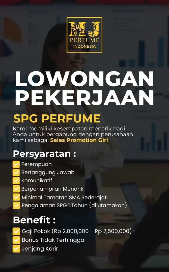 Di cari karyawan sales parfume