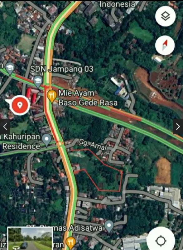 Tanah jl raya Parung /perempatan  jl Pemda  dan ciseeng