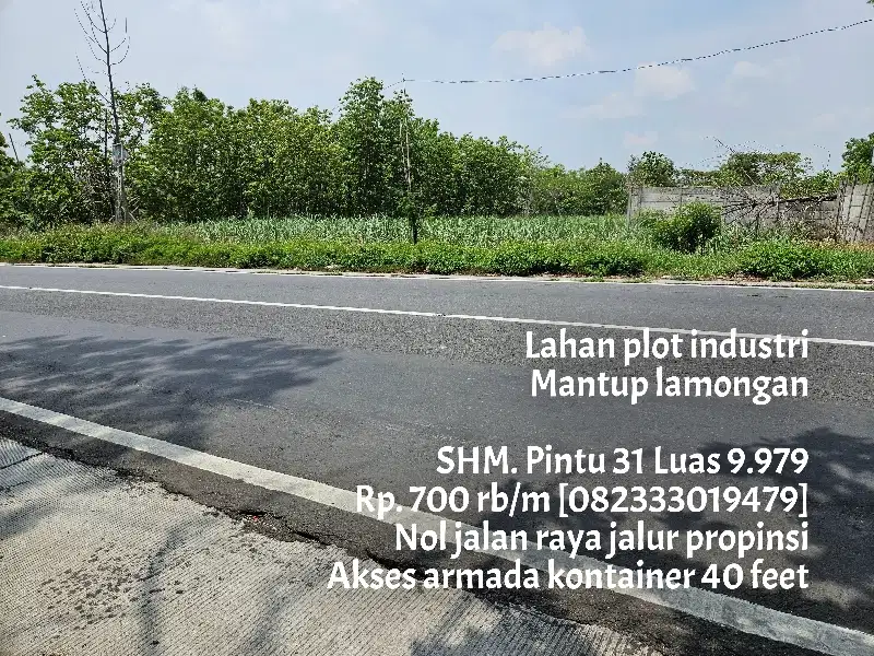 Termurah lahan industri lamongan