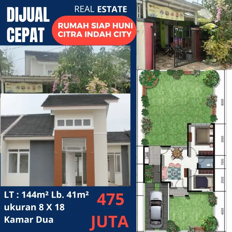 Rumah impian, fasilitas lengkap,  Hanya di Citra Indah City