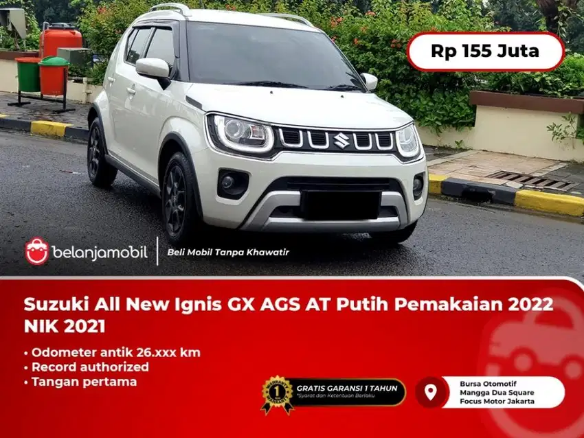 [ LOW KM ] Suzuki All New Ignis GX AGS AT Putih 2021/2022