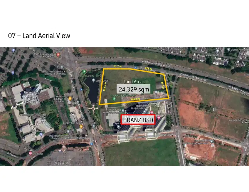 Dijual Kavling Komersial Cbd 55 Hadap Jalan Samping The Branz Bsd City