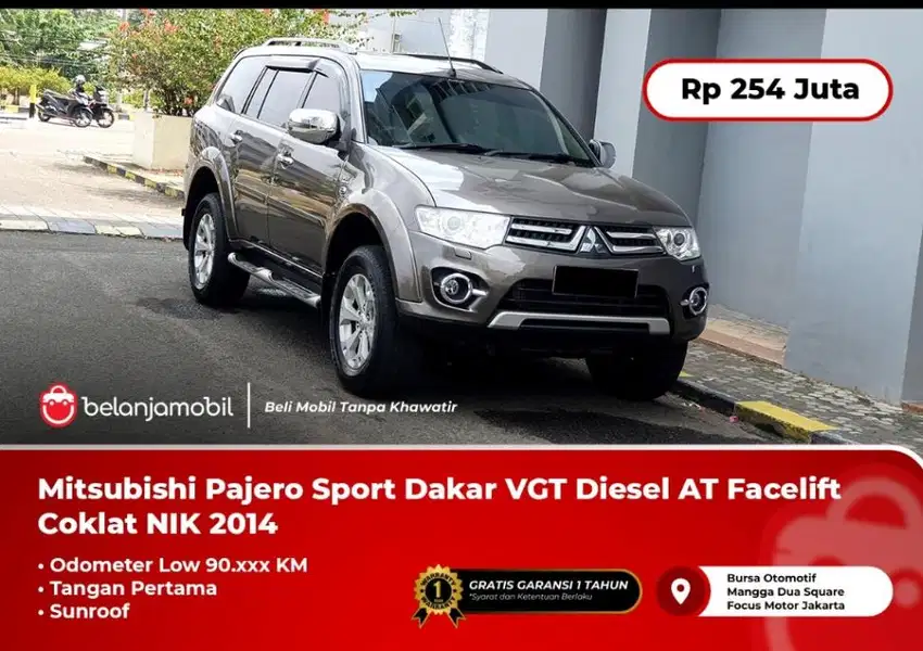 [ SUNROOF ] Mitsubishi Pajero Sport Dakar VGT Diesel AT 2014/2015