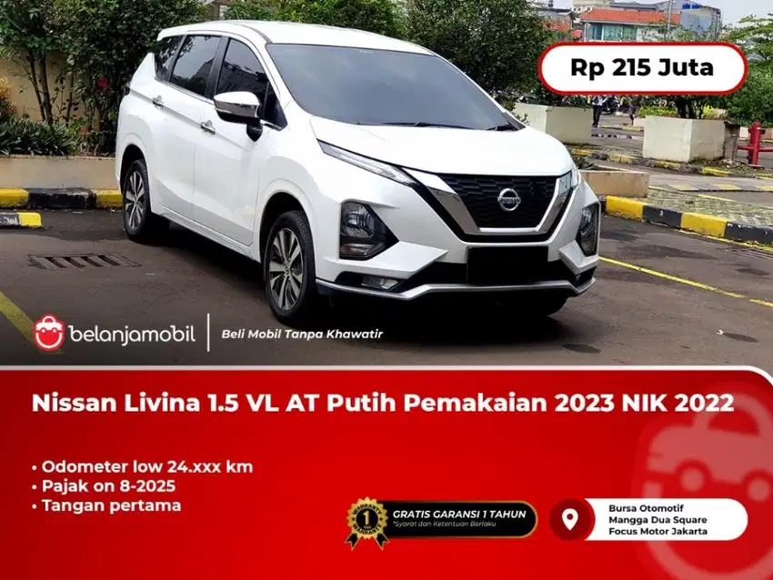 [ LOW KM ] Nissan Livina 1.5 VL AT Putih 2022/2023