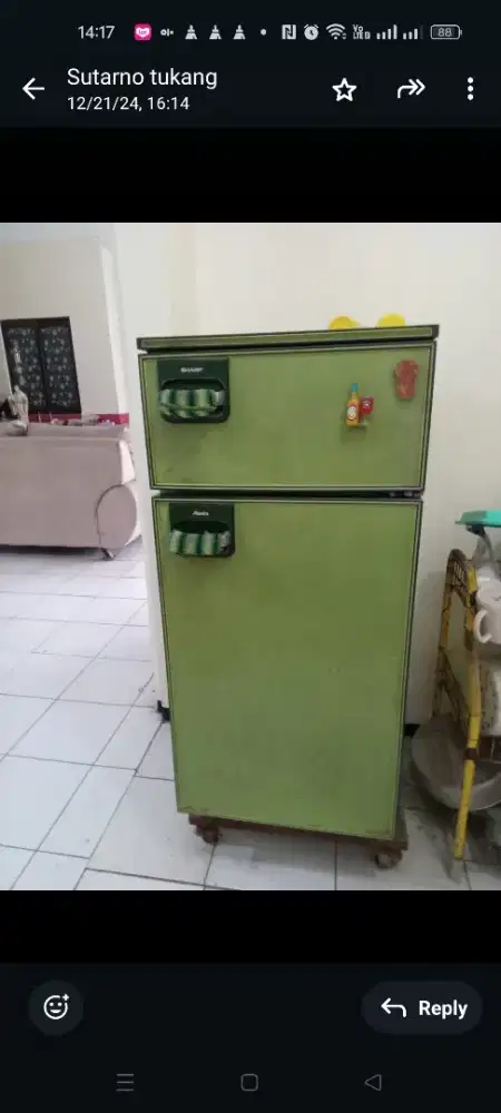 Kulkas 2 pintu obraaall habis