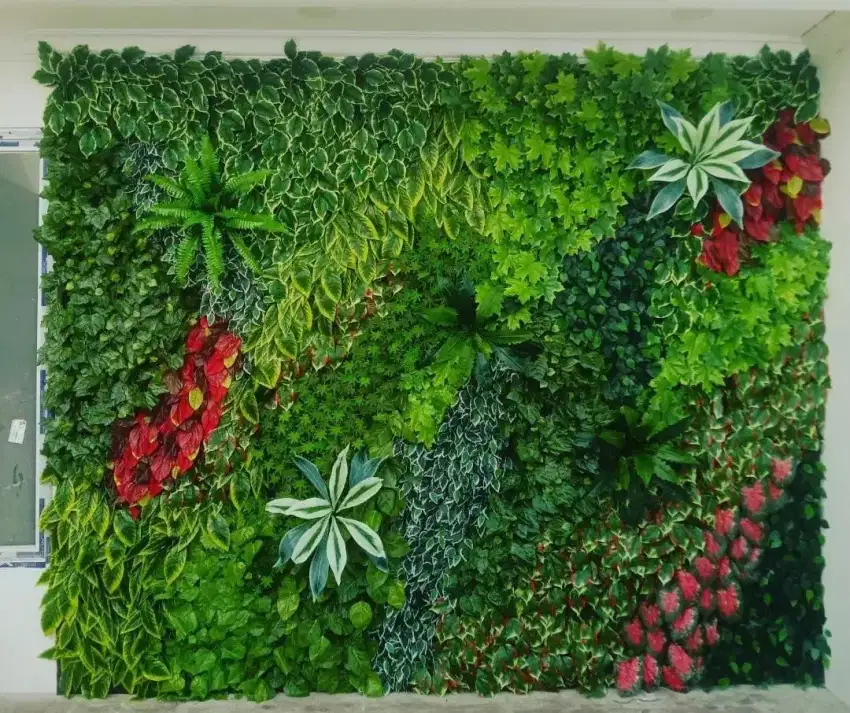 Taman vertikal garden sintetis indoor outdoor